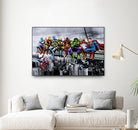 Marvel and DC Superheroes Meet-Up by Dan Avenell on GIANT ART - white digital painting