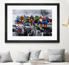 Marvel and DC Superheroes Meet-Up by Dan Avenell on GIANT ART - white digital painting