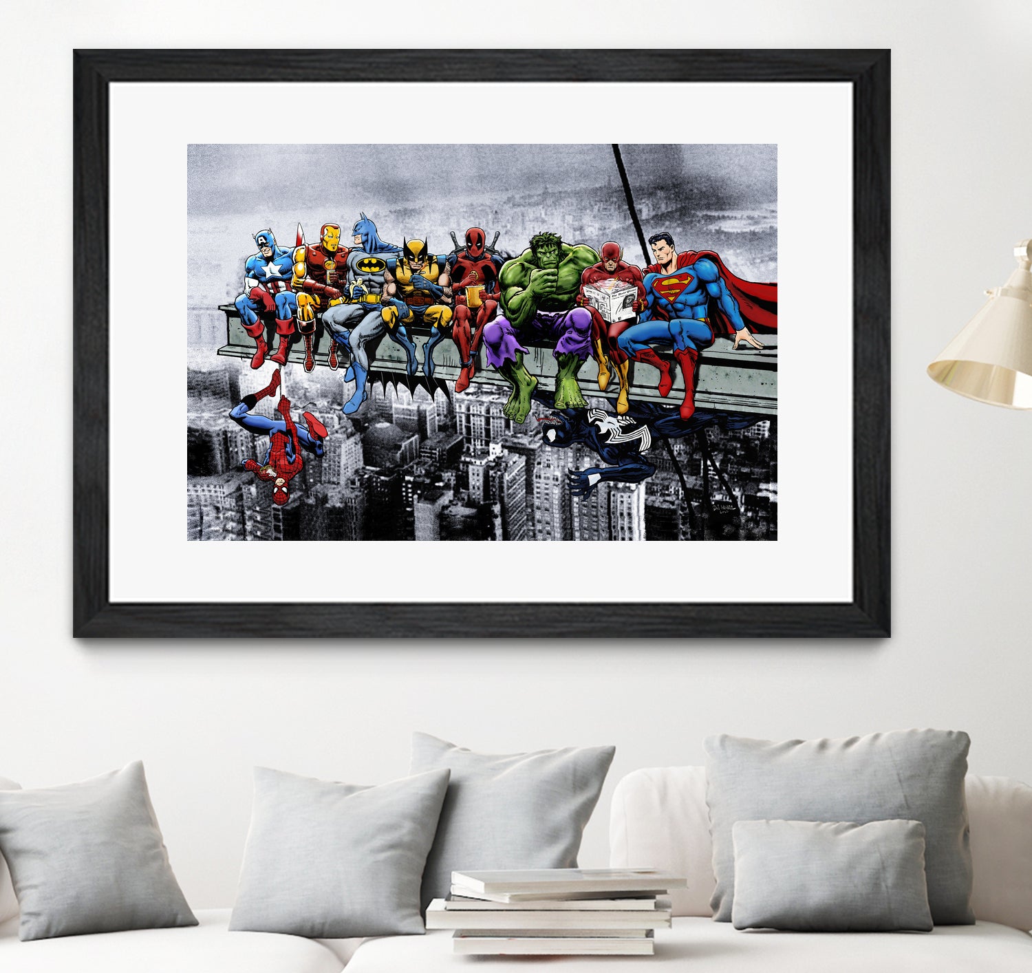 Marvel and DC Superheroes Meet-Up by Dan Avenell on GIANT ART - white digital painting