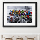 Marvel and DC Superheroes Meet-Up by Dan Avenell on GIANT ART - white digital painting