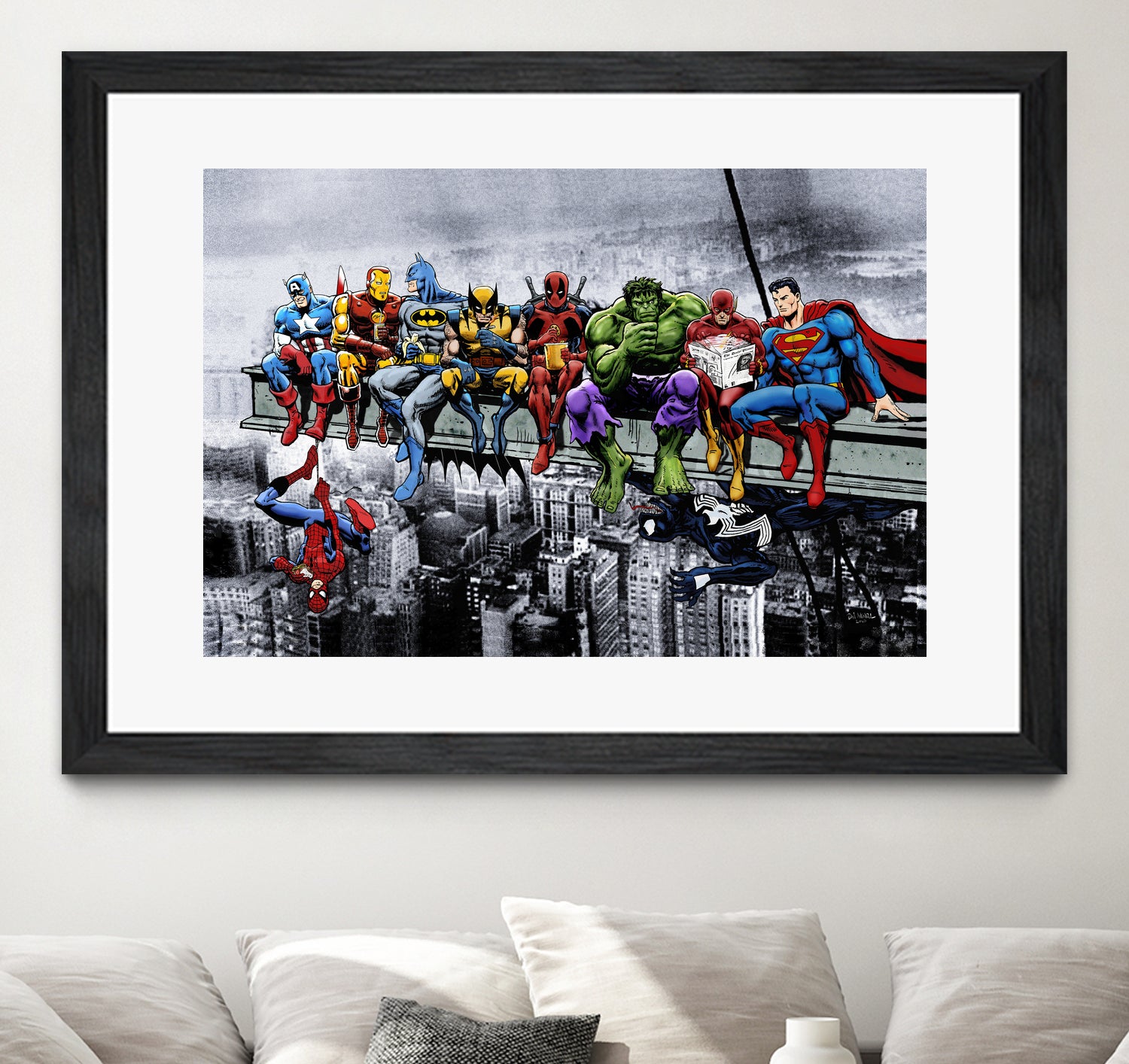 Marvel and DC Superheroes Meet-Up by Dan Avenell on GIANT ART - white digital painting