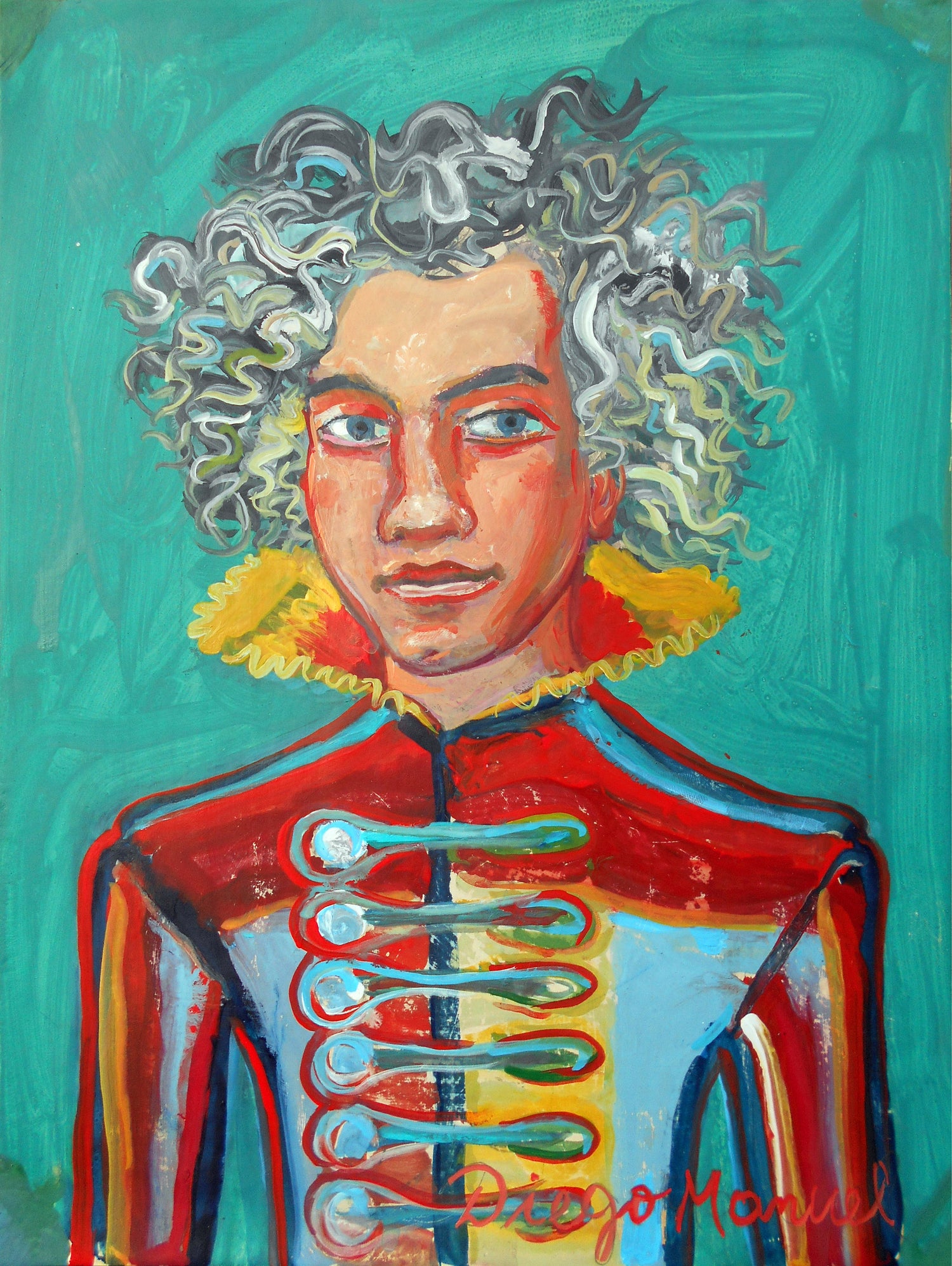 Beethoven by Diego Manuel Rodriguez on GIANT ART - green mixed media