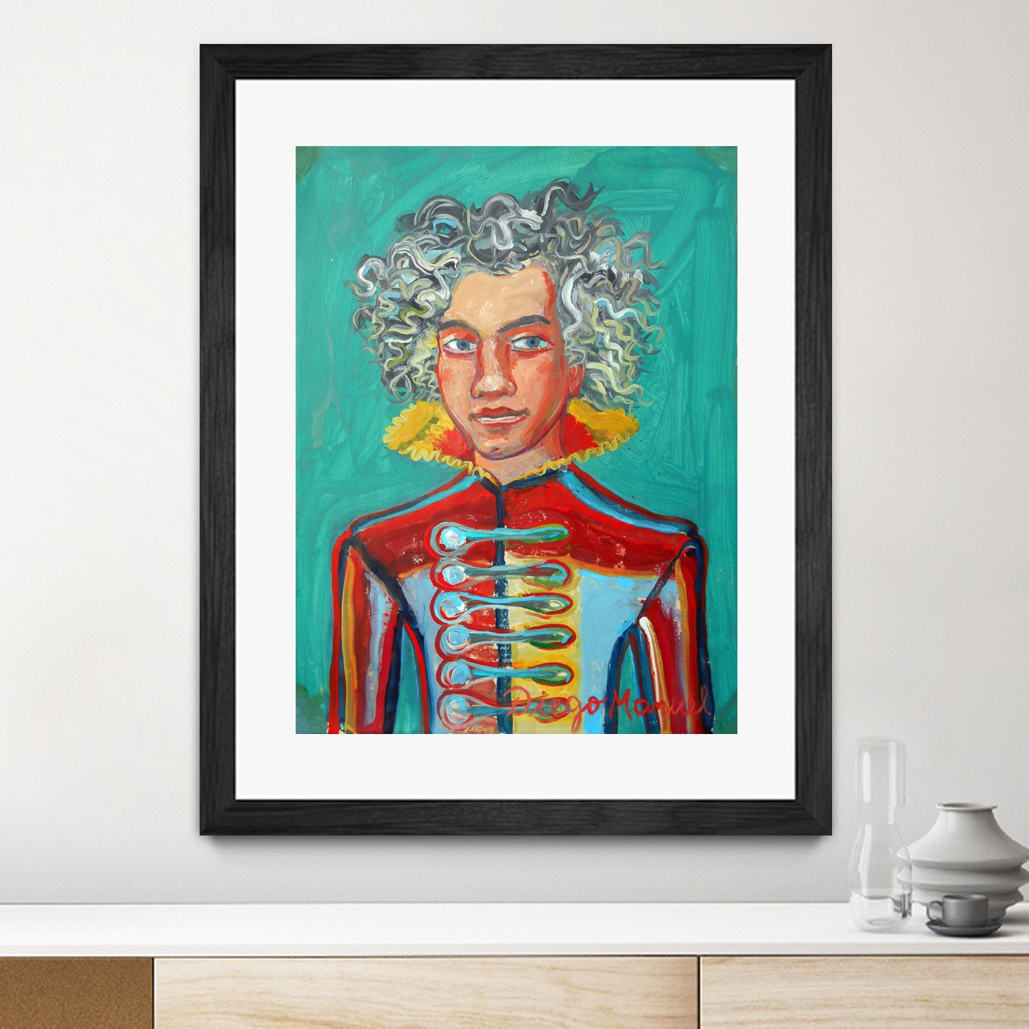 Beethoven by Diego Manuel Rodriguez on GIANT ART - green mixed media