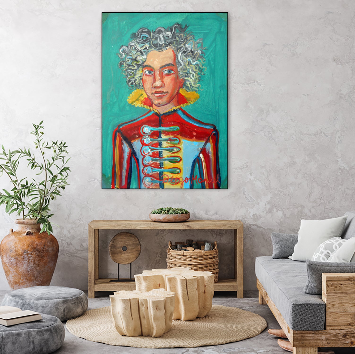 Beethoven by Diego Manuel Rodriguez on GIANT ART - green mixed media