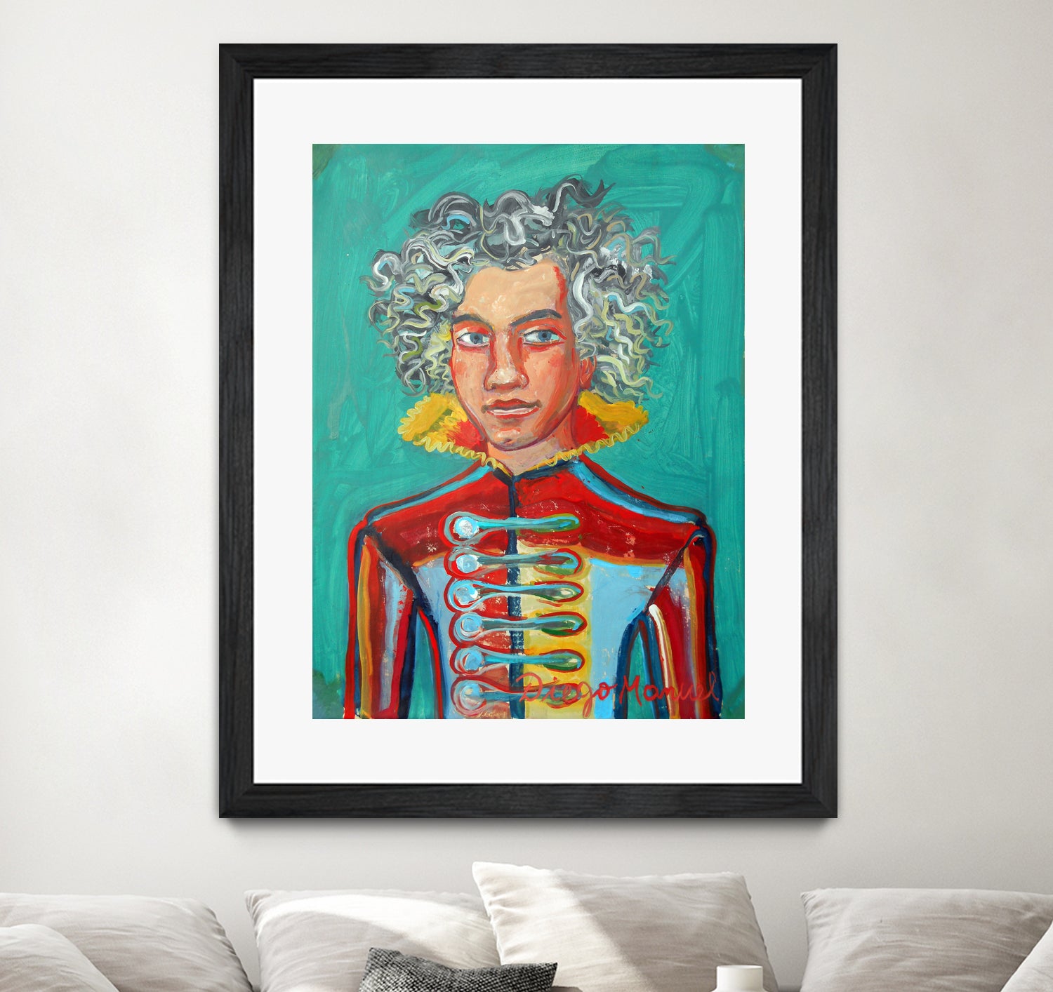 Beethoven by Diego Manuel Rodriguez on GIANT ART - green mixed media