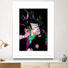 Samurai Japan Print Art Colored by Damian firenza on GIANT ART - fuchsia digital painting