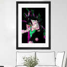 Samurai Japan Print Art Colored by Damian firenza on GIANT ART - fuchsia digital painting