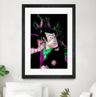 Samurai Japan Print Art Colored by Damian firenza on GIANT ART - fuchsia digital painting