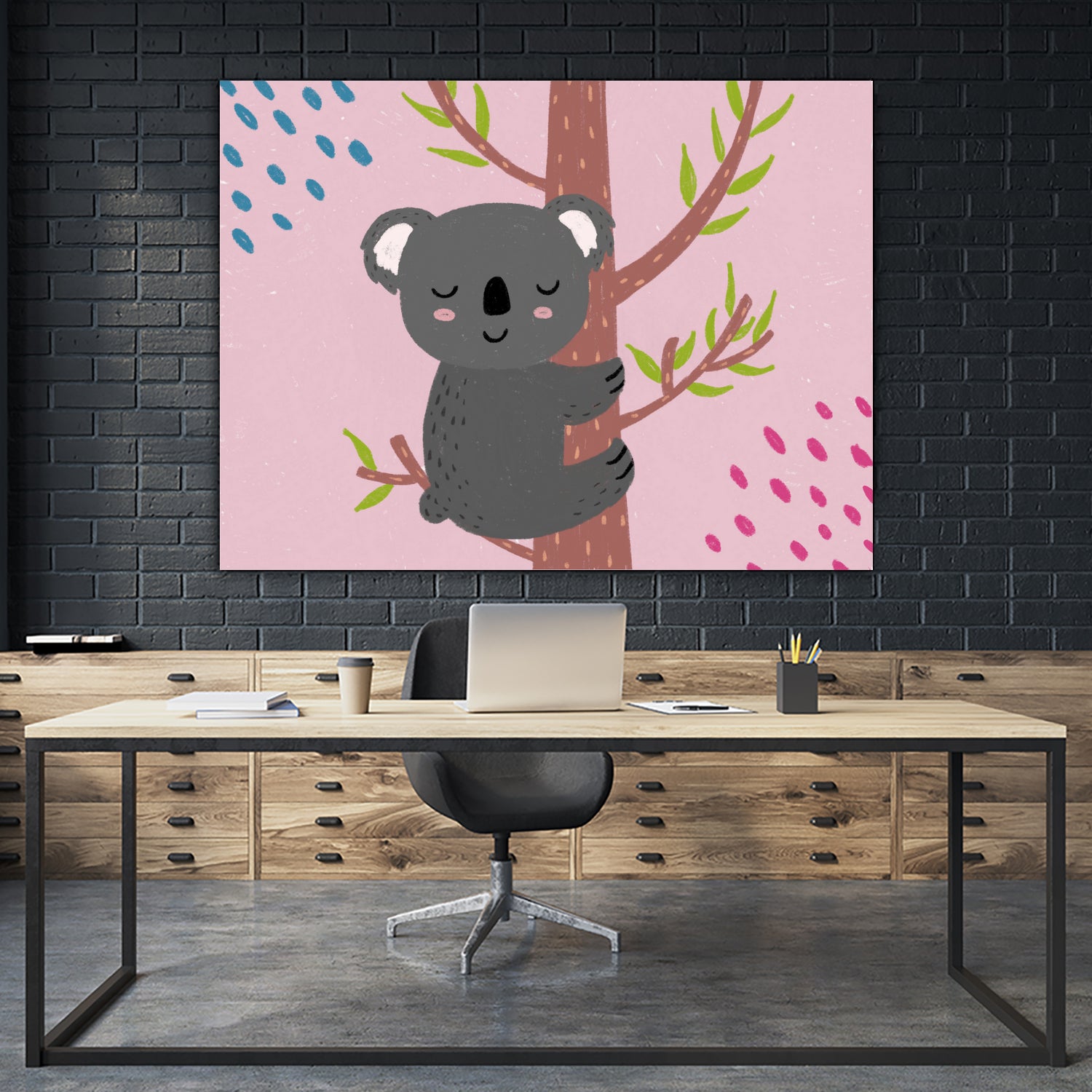 Koala by Natalia Medici on GIANT ART - pink digital drawing