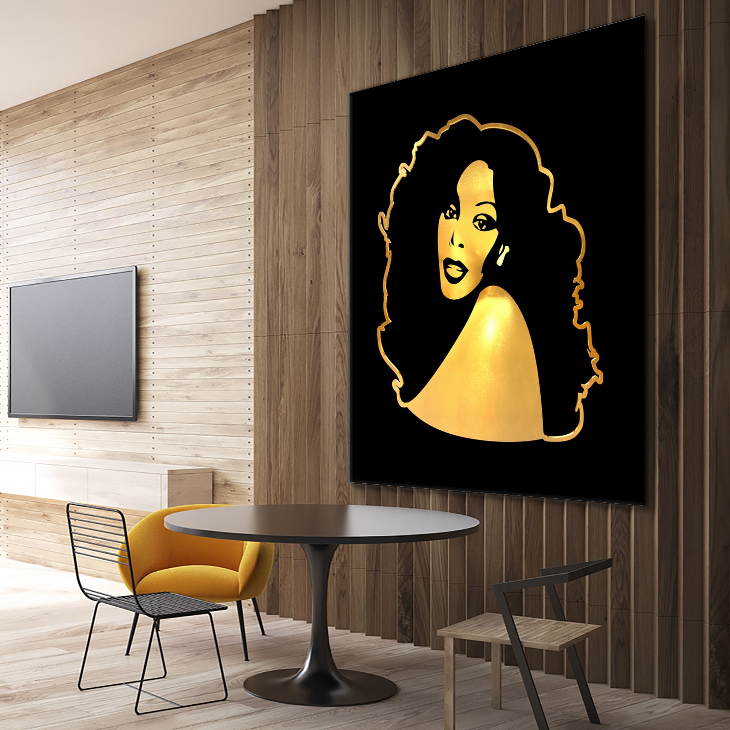 Donna Summer | Gold Series | Pop Art by William Cuccio on GIANT ART - black digital painting