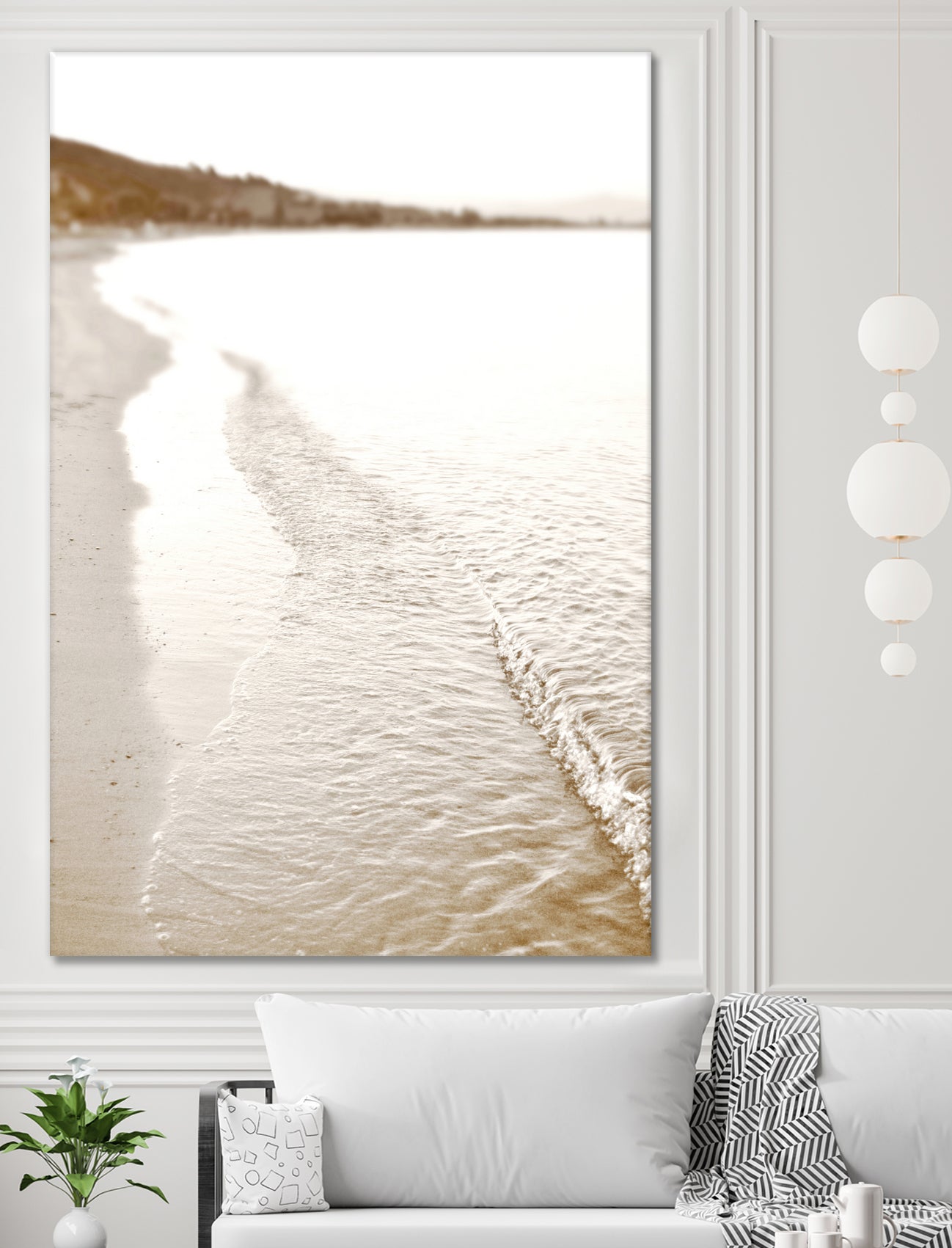 Minimalist pastel beach scape by IOANNA PAPANIKOLAOU on GIANT ART - brown photo illustration