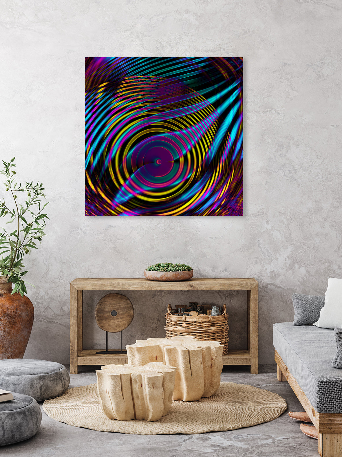 Epicentrum by Iustina Istrati on GIANT ART - fuchsia digital painting