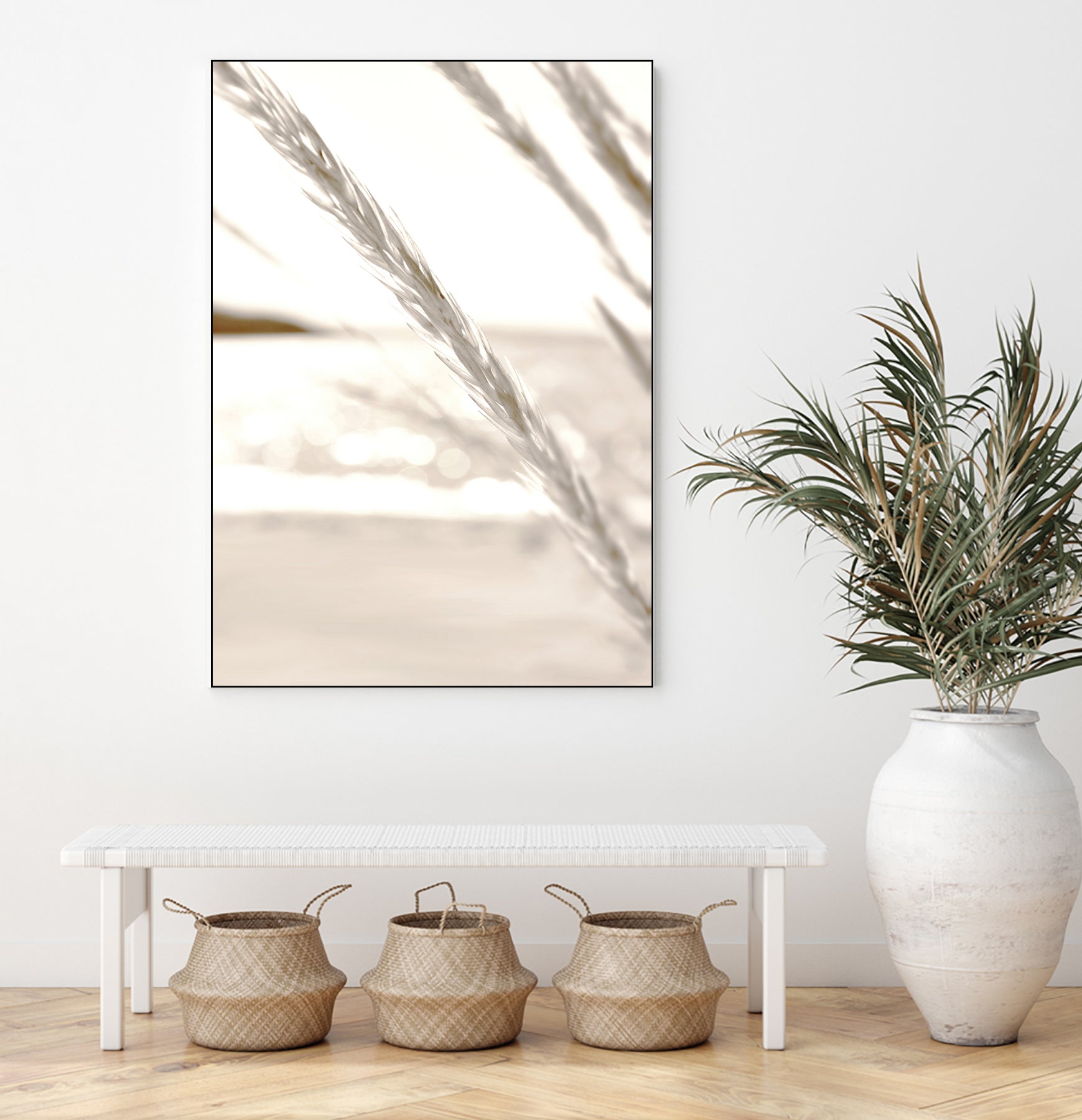 Minimalist coastal beach plants by IOANNA PAPANIKOLAOU on GIANT ART - brown photo illustration