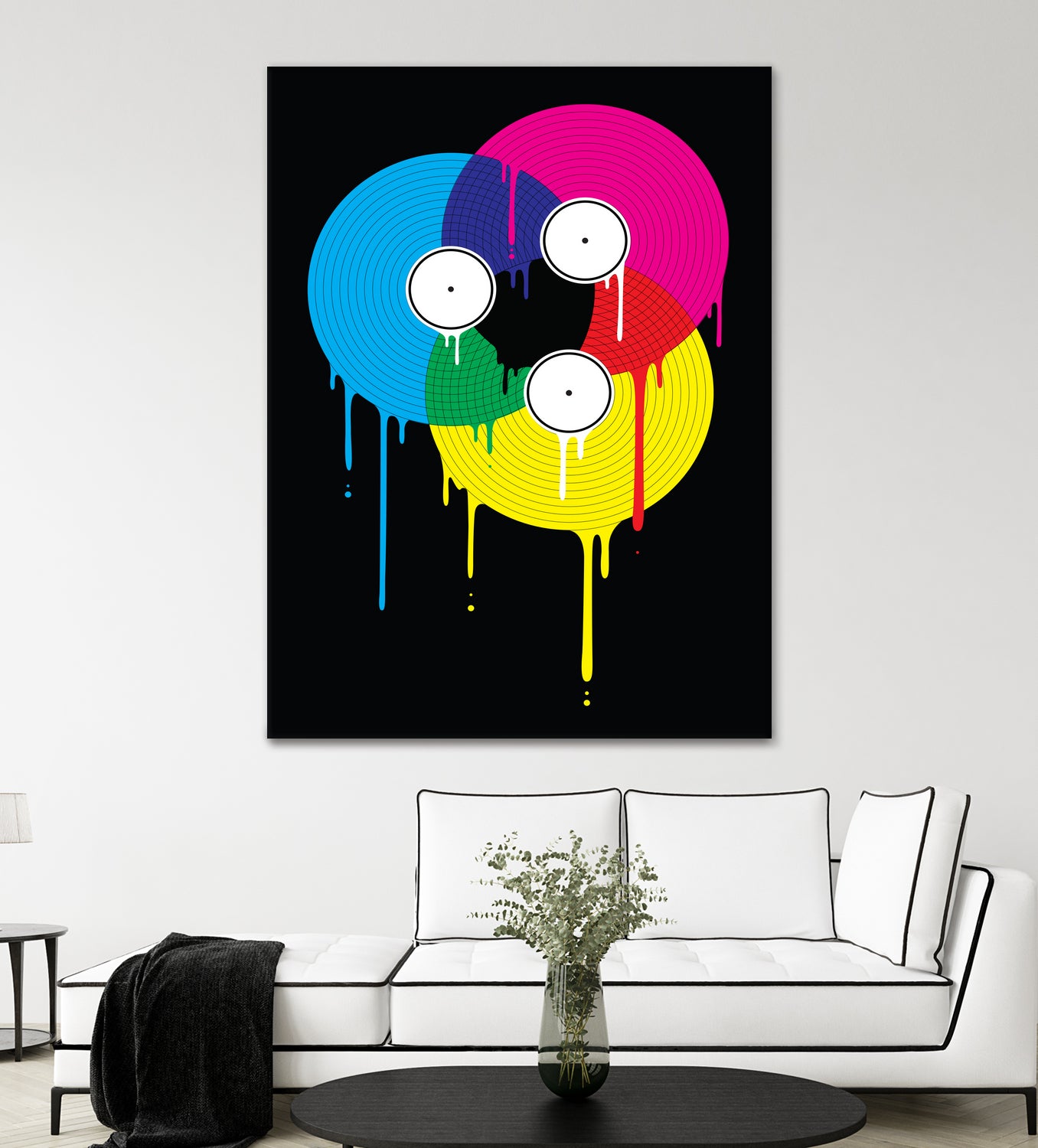 Melting Vinyl by David Iwane on GIANT ART - black vector illustration