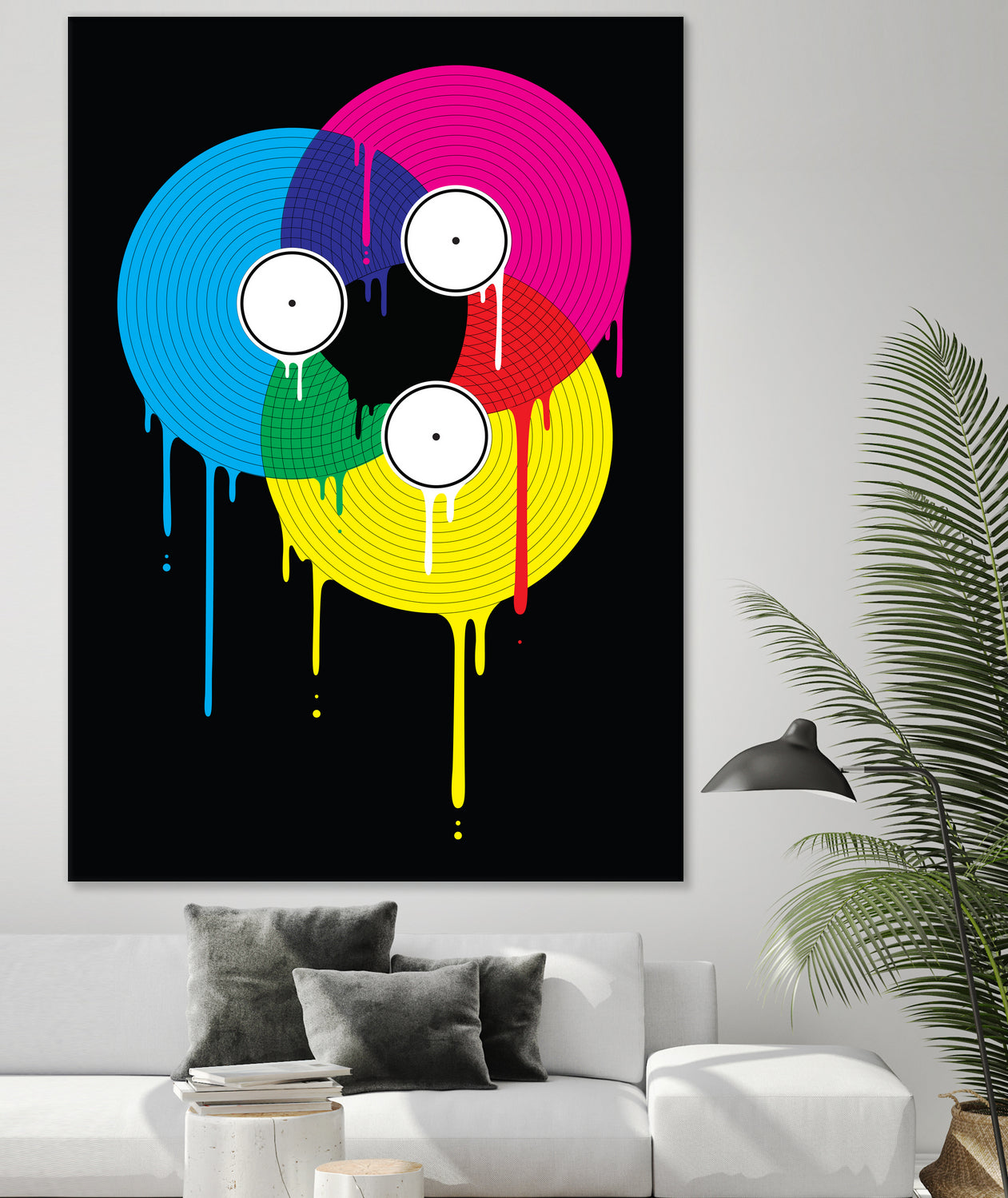 Melting Vinyl by David Iwane on GIANT ART - black vector illustration