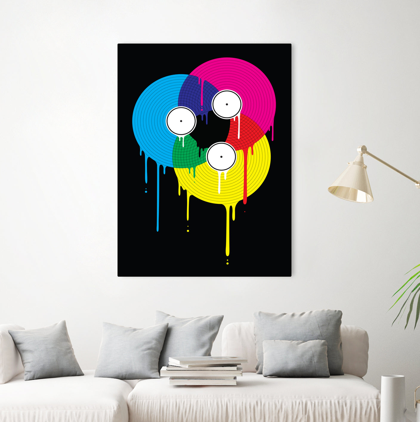 Melting Vinyl by David Iwane on GIANT ART - black vector illustration