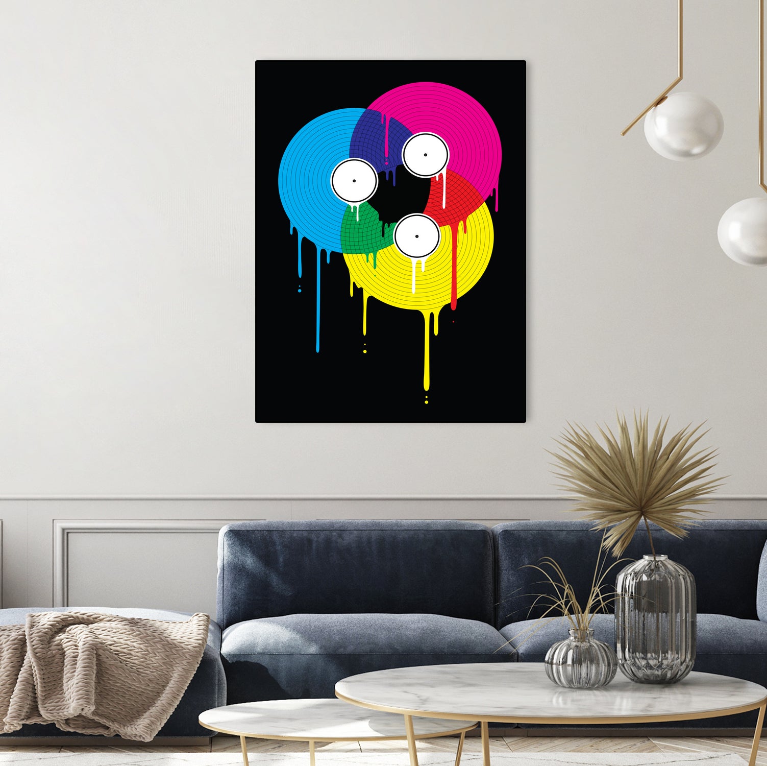 Melting Vinyl by David Iwane on GIANT ART - black vector illustration