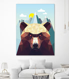 Bear Mountain by David Iwane on GIANT ART - blue vector illustration