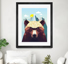 Bear Mountain by David Iwane on GIANT ART - blue vector illustration