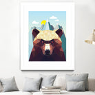 Bear Mountain by David Iwane on GIANT ART - blue vector illustration