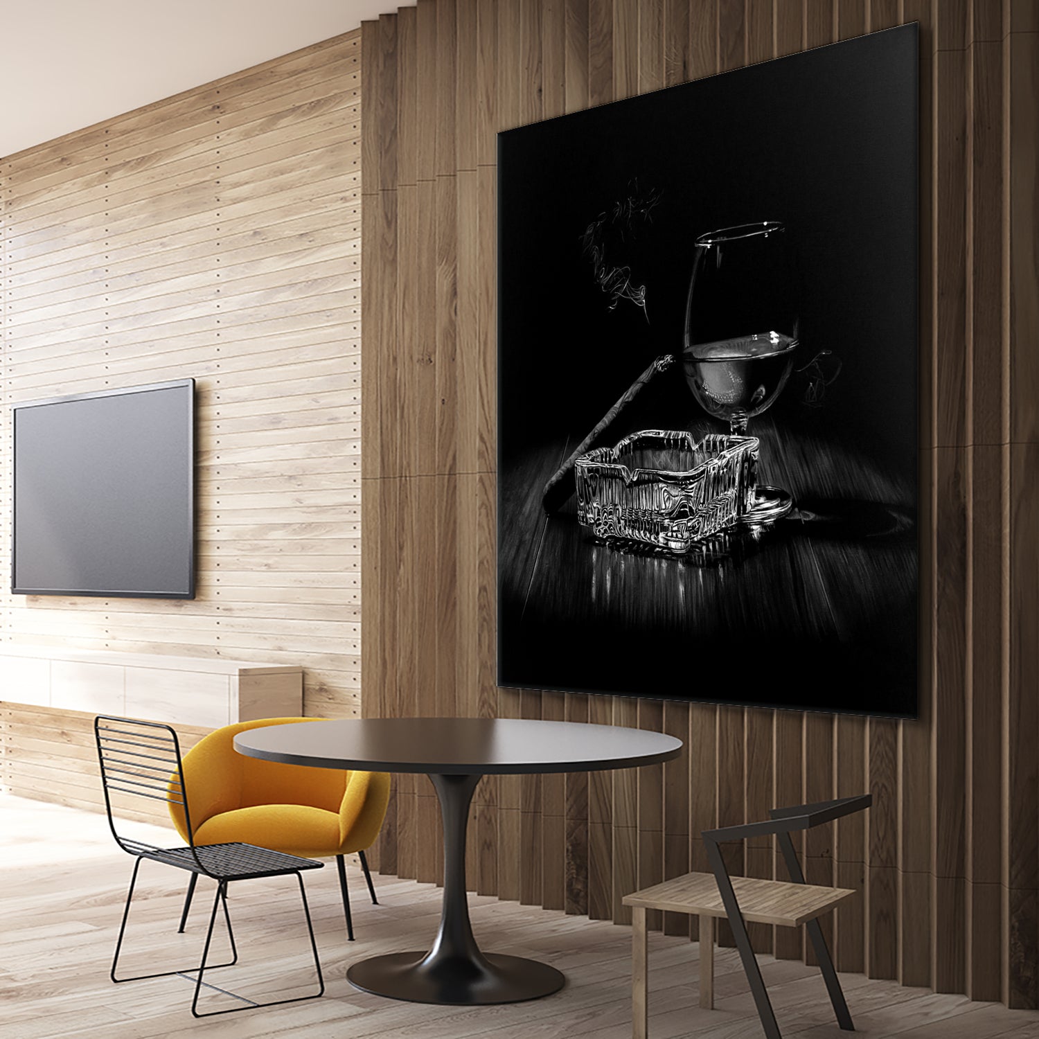 After Hours IV B-W by João Bello on GIANT ART - black mixed media