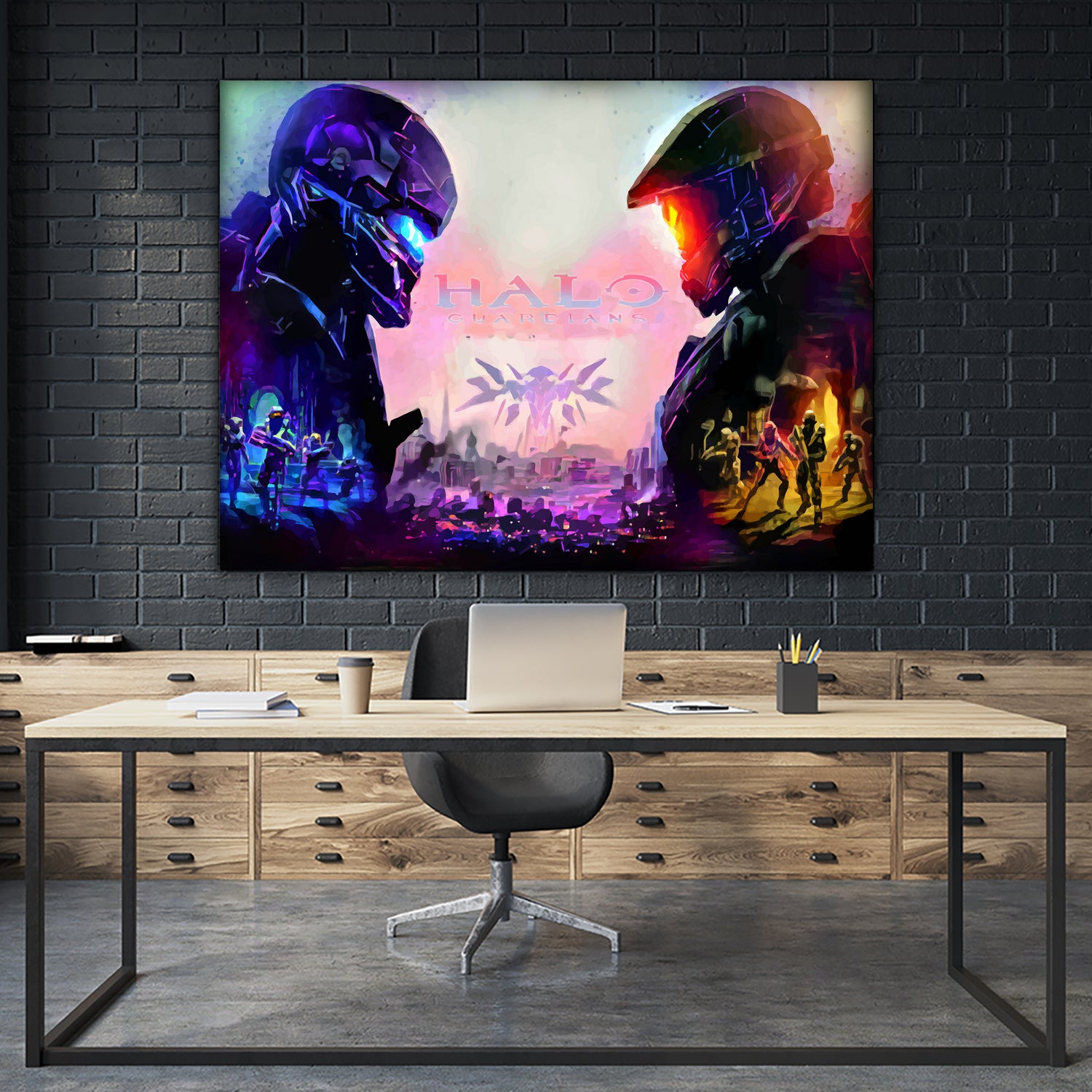 Halo Guardians retro by Christian Velazquez on GIANT ART - pink game design