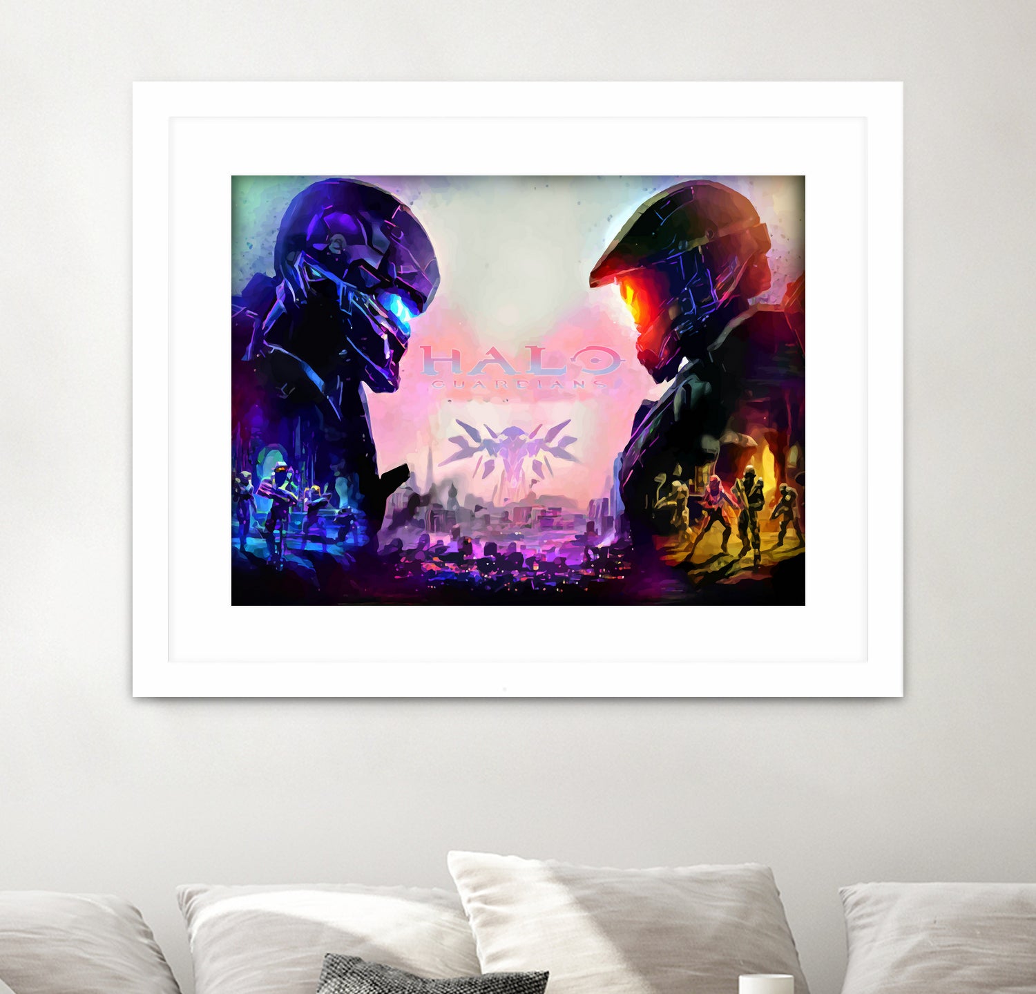 Halo Guardians retro by Christian Velazquez on GIANT ART - pink game design