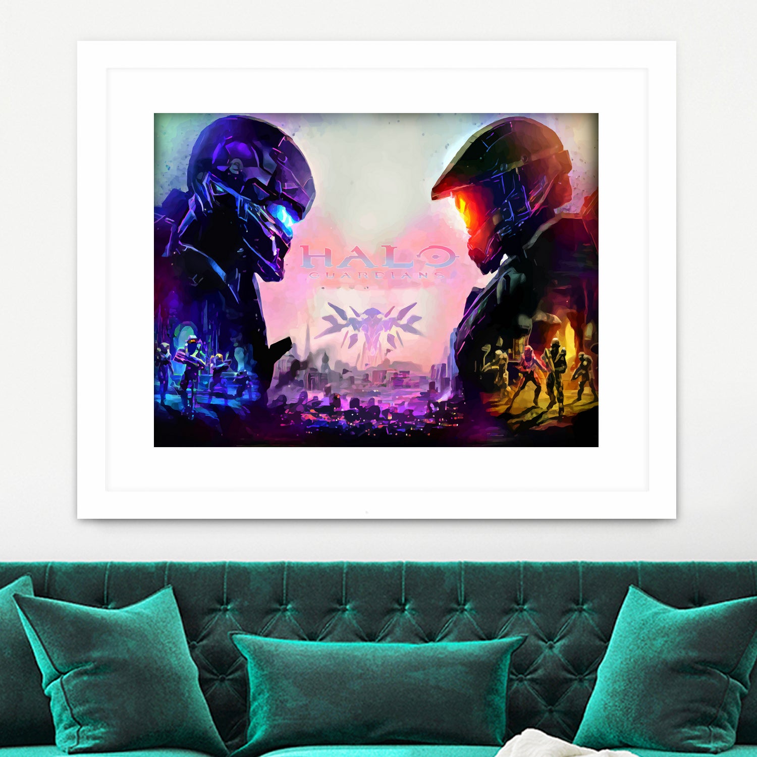 Halo Guardians retro by Christian Velazquez on GIANT ART - pink game design