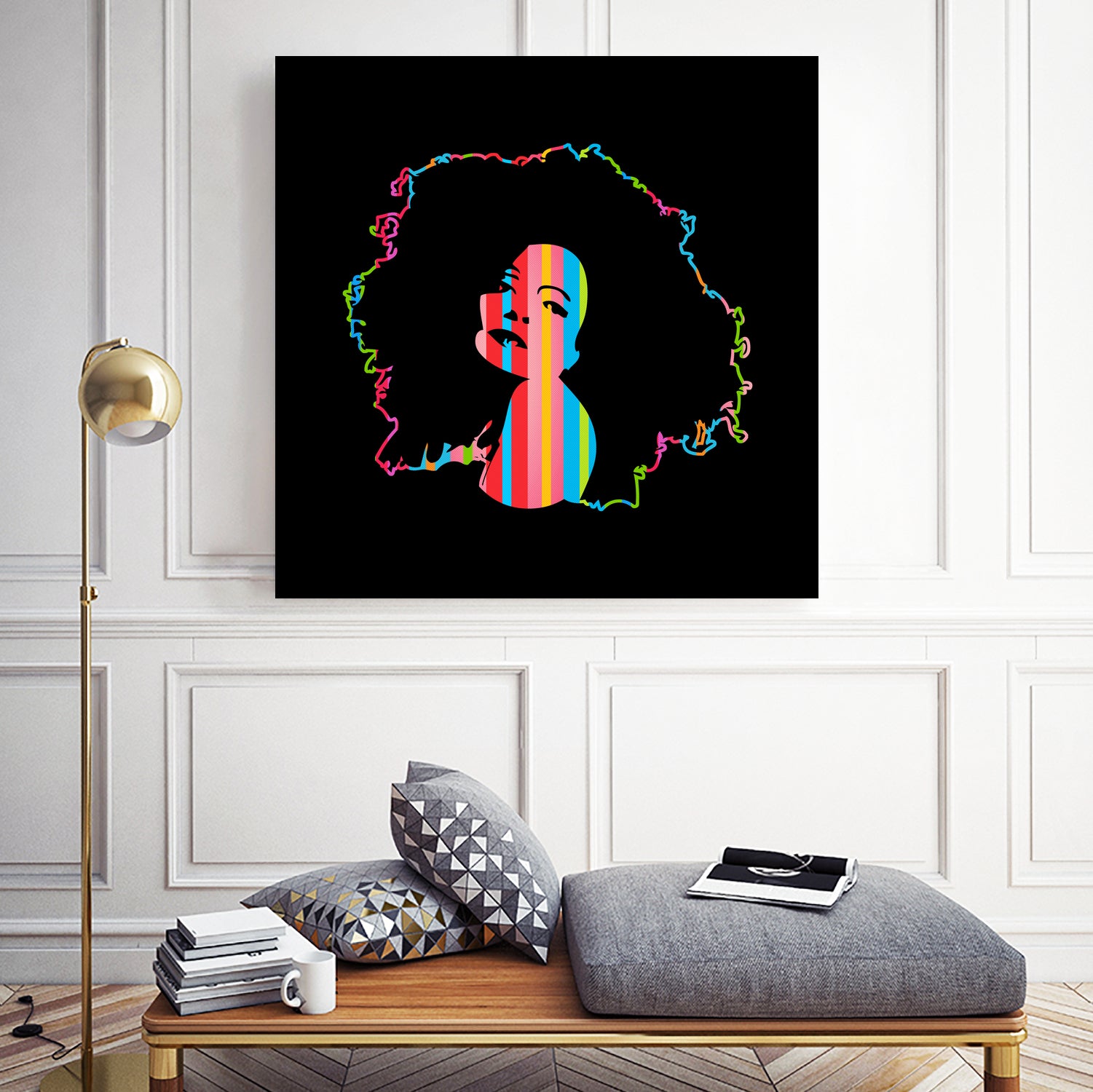 Diana Ross | Pop Art by William Cuccio on GIANT ART - black digital painting