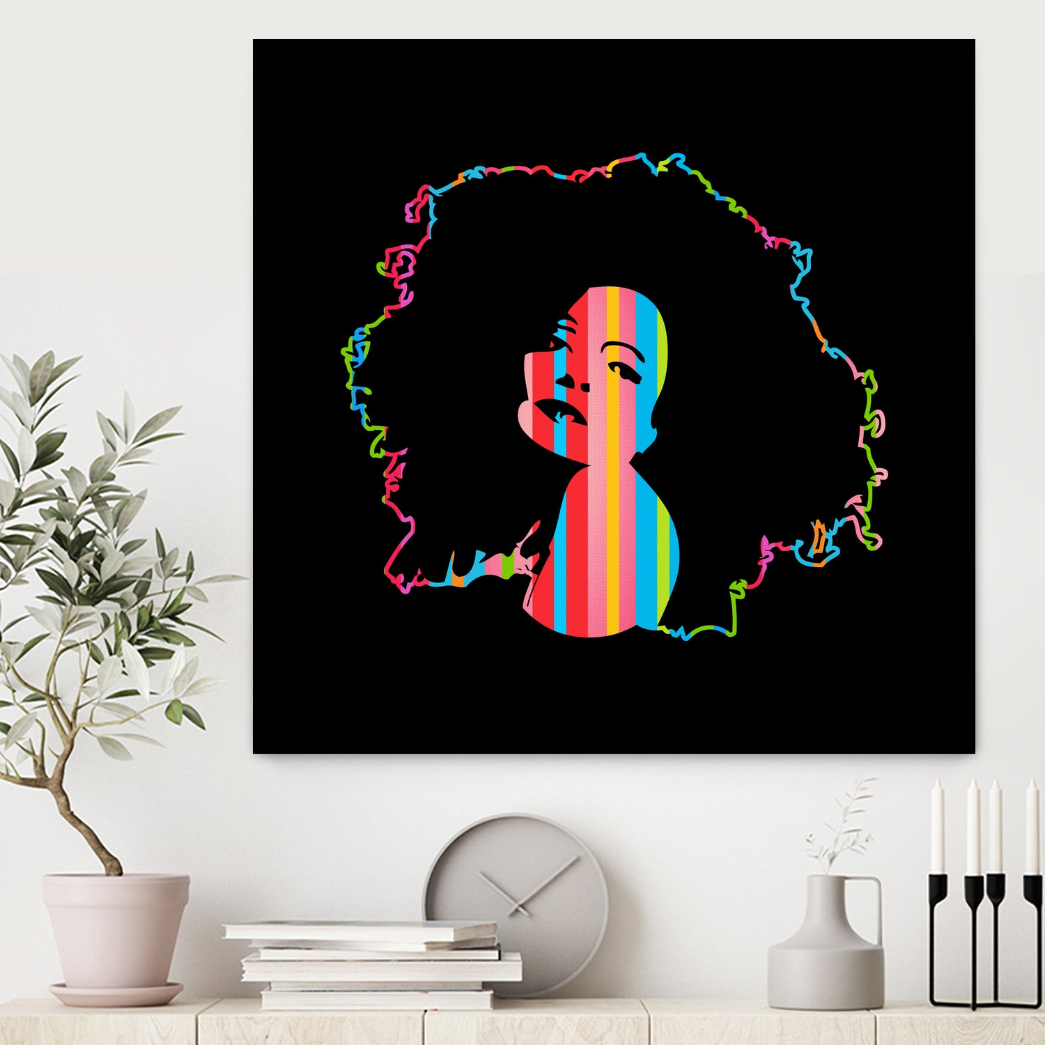 Diana Ross | Pop Art by William Cuccio on GIANT ART - black digital painting