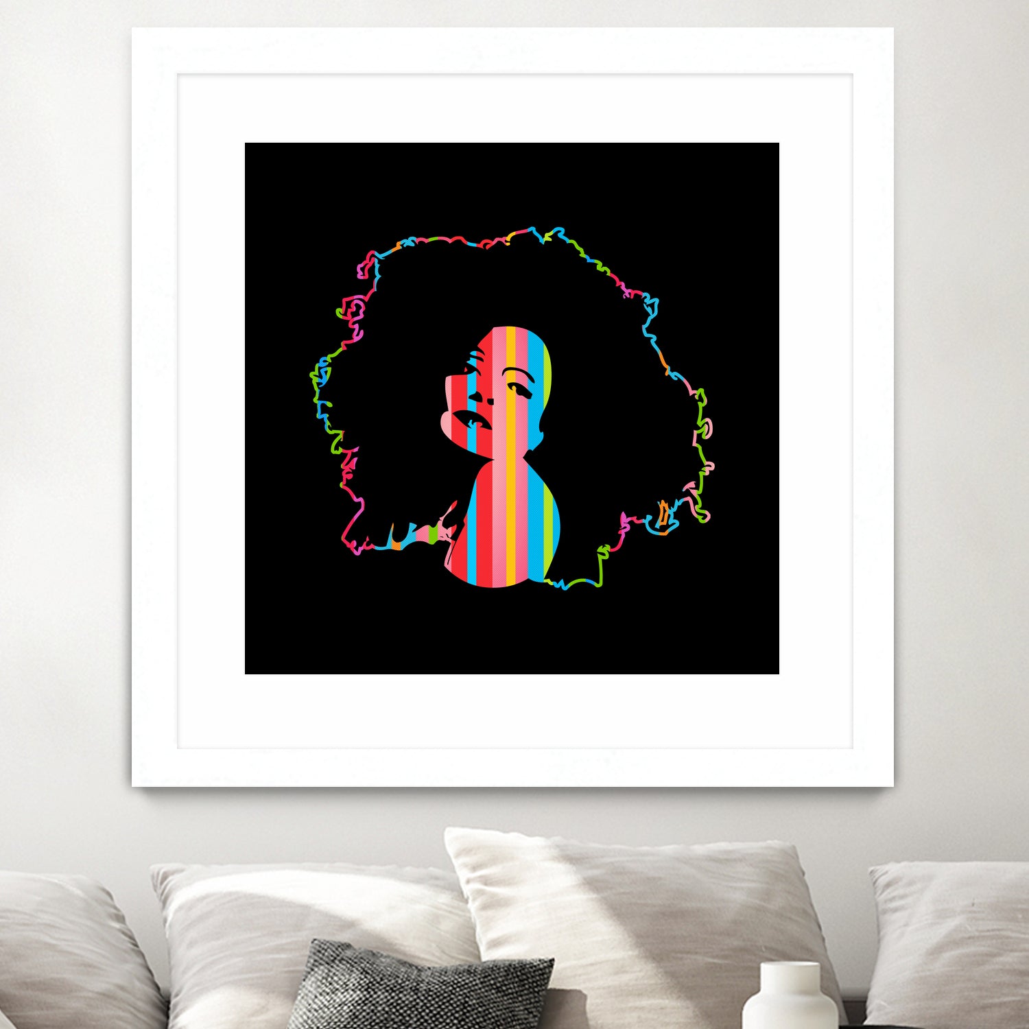 Diana Ross | Pop Art by William Cuccio on GIANT ART - black digital painting