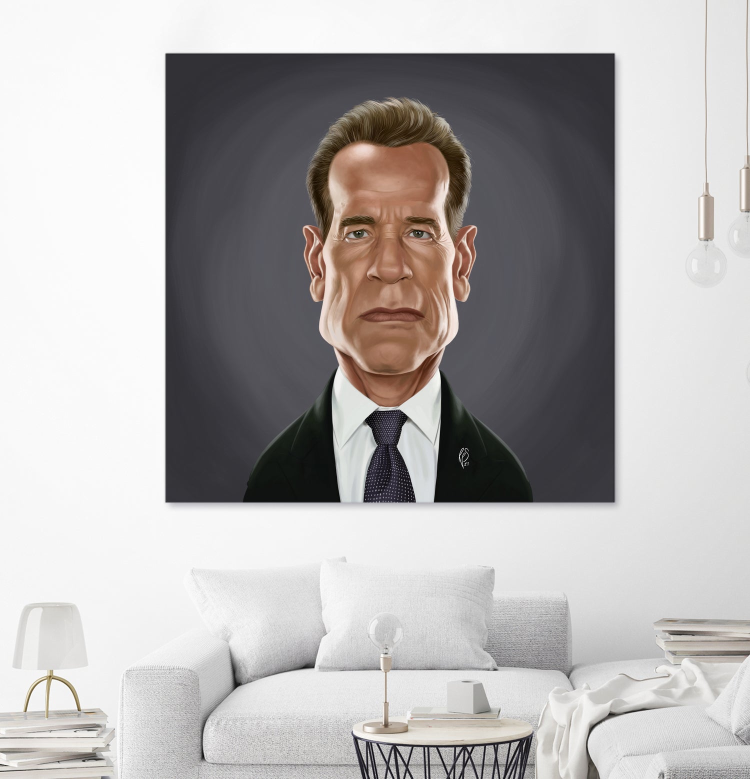 Arnold Schwarzenegger by Rob Snow on GIANT ART - gray digital painting