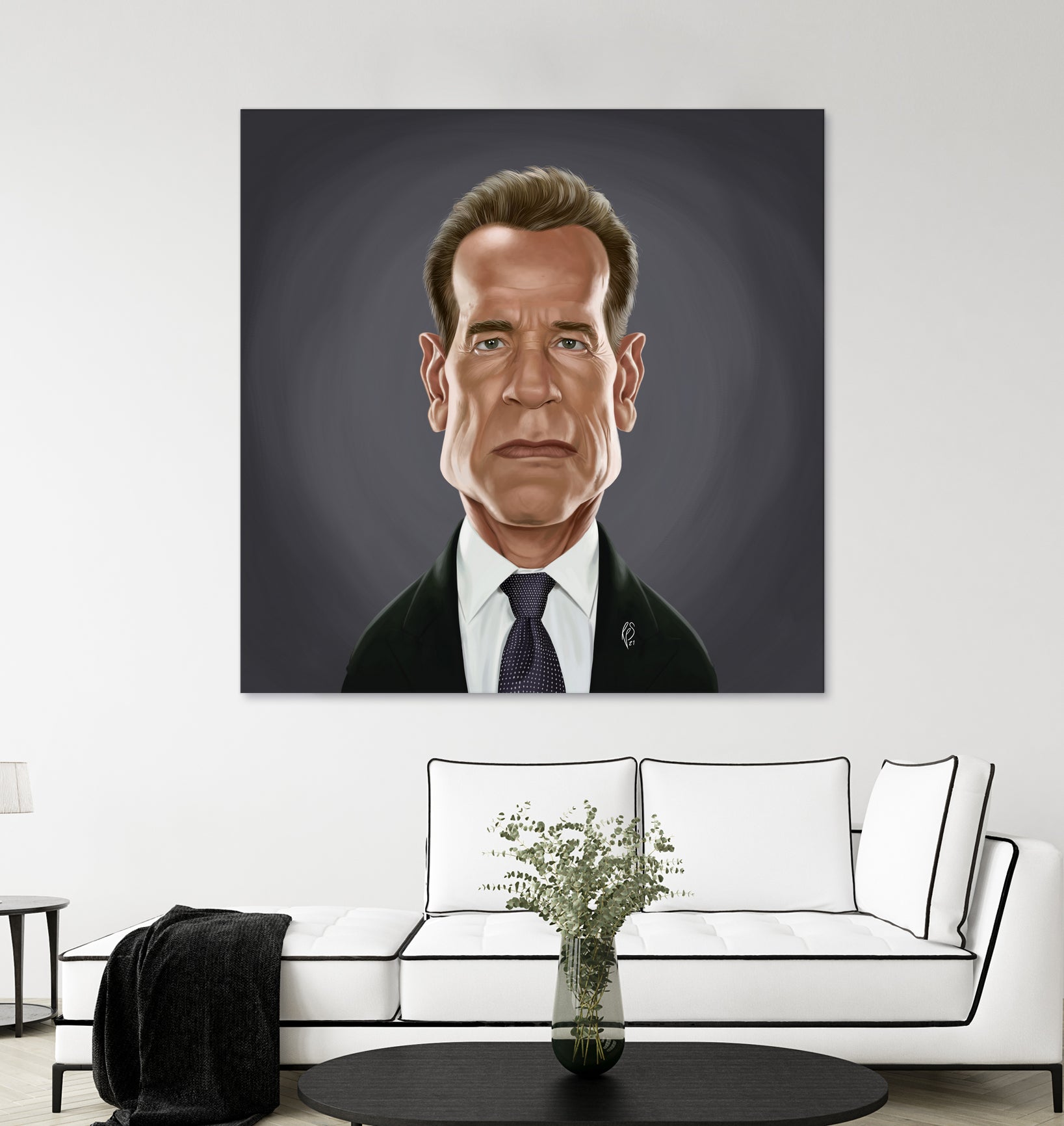 Arnold Schwarzenegger by Rob Snow on GIANT ART - gray digital painting