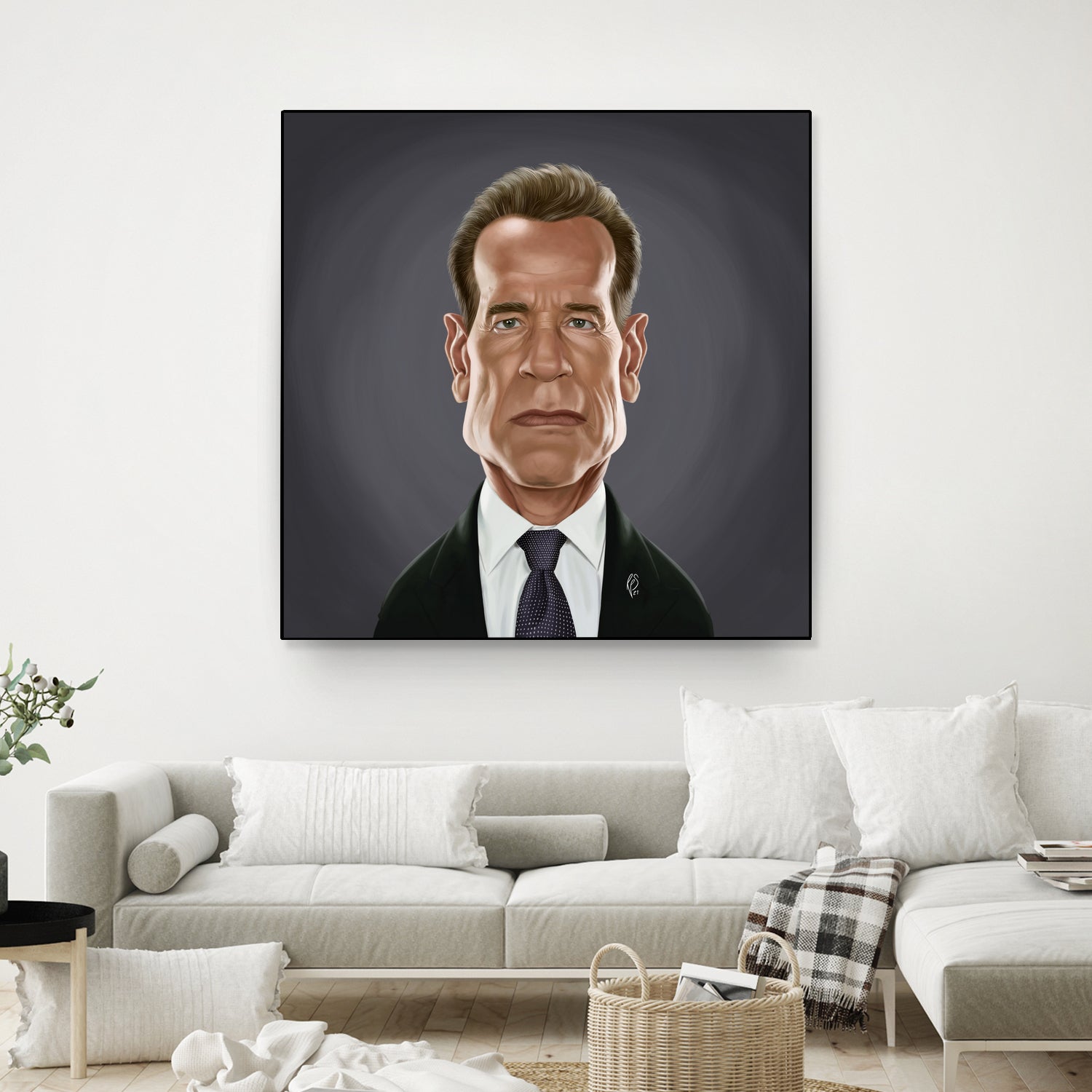 Arnold Schwarzenegger by Rob Snow on GIANT ART - gray digital painting