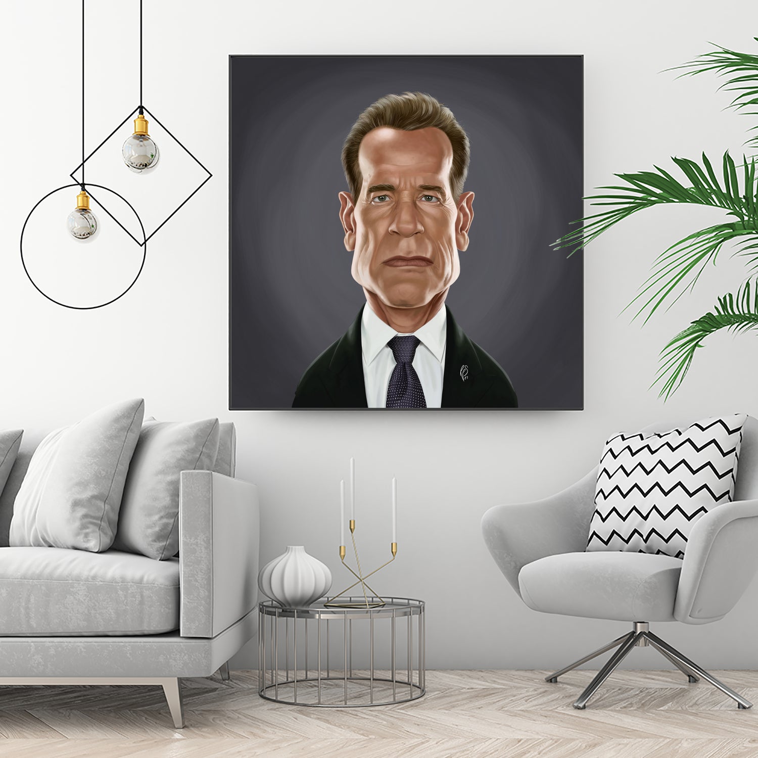 Arnold Schwarzenegger by Rob Snow on GIANT ART - gray digital painting