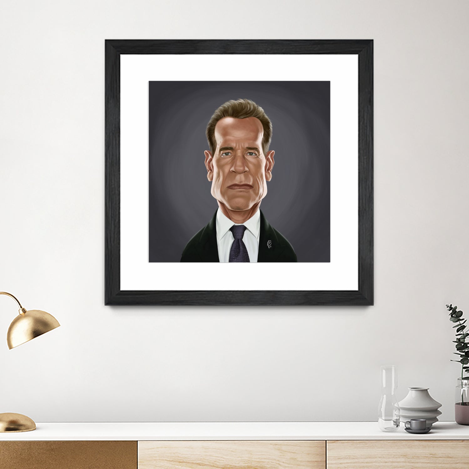 Arnold Schwarzenegger by Rob Snow on GIANT ART - gray digital painting