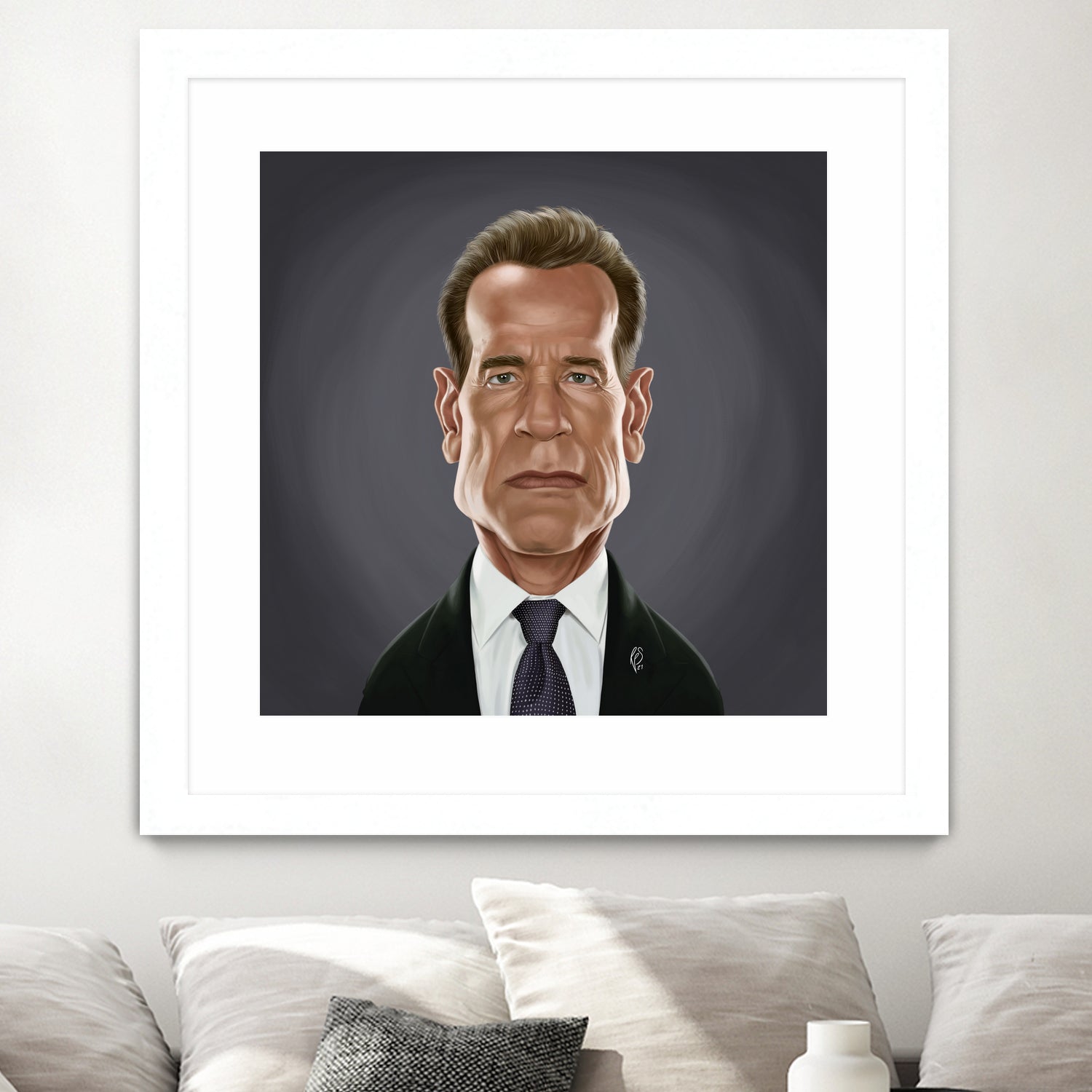 Arnold Schwarzenegger by Rob Snow on GIANT ART - gray digital painting