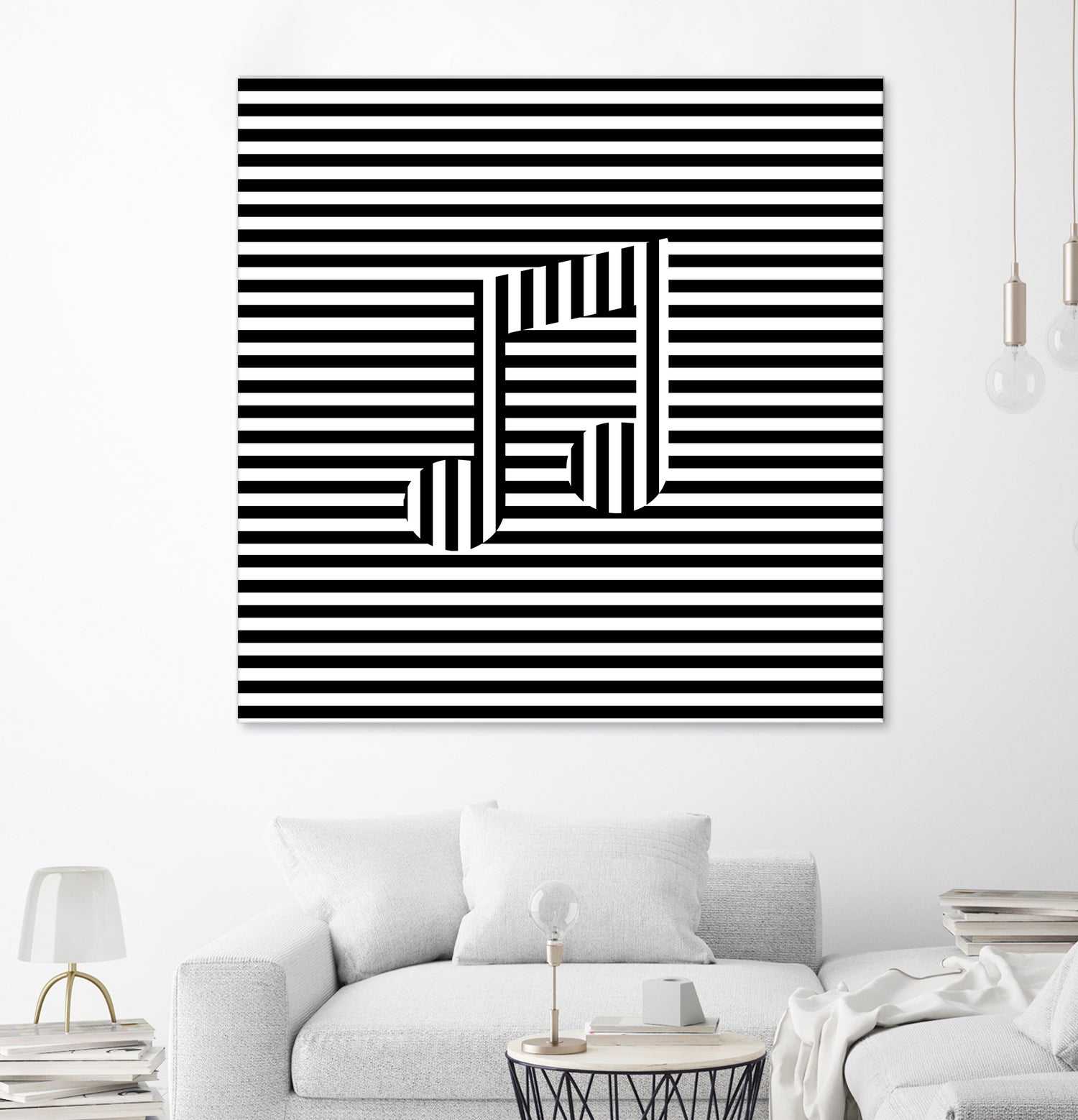 Music Note On Stripes by Georgi Zhelyazkov on GIANT ART - black vector illustration