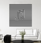 Music Note On Stripes by Georgi Zhelyazkov on GIANT ART - black vector illustration