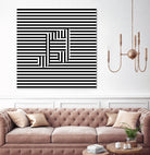 Music Note On Stripes by Georgi Zhelyazkov on GIANT ART - black vector illustration