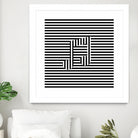 Music Note On Stripes by Georgi Zhelyazkov on GIANT ART - black vector illustration