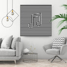 Music Note On Stripes by Georgi Zhelyazkov on GIANT ART - black vector illustration