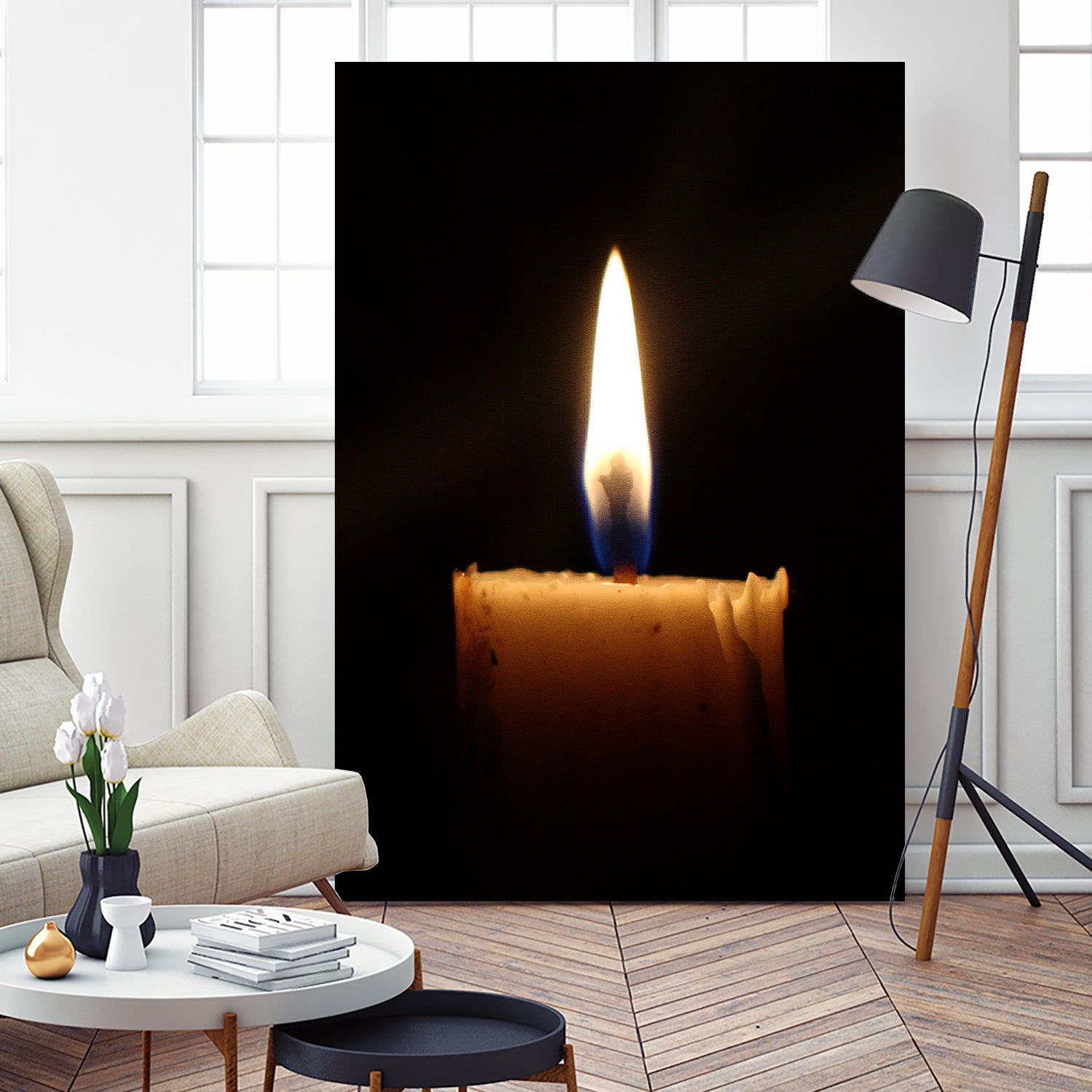 candle light burn by Ronny Sefria on GIANT ART - black photo illustration