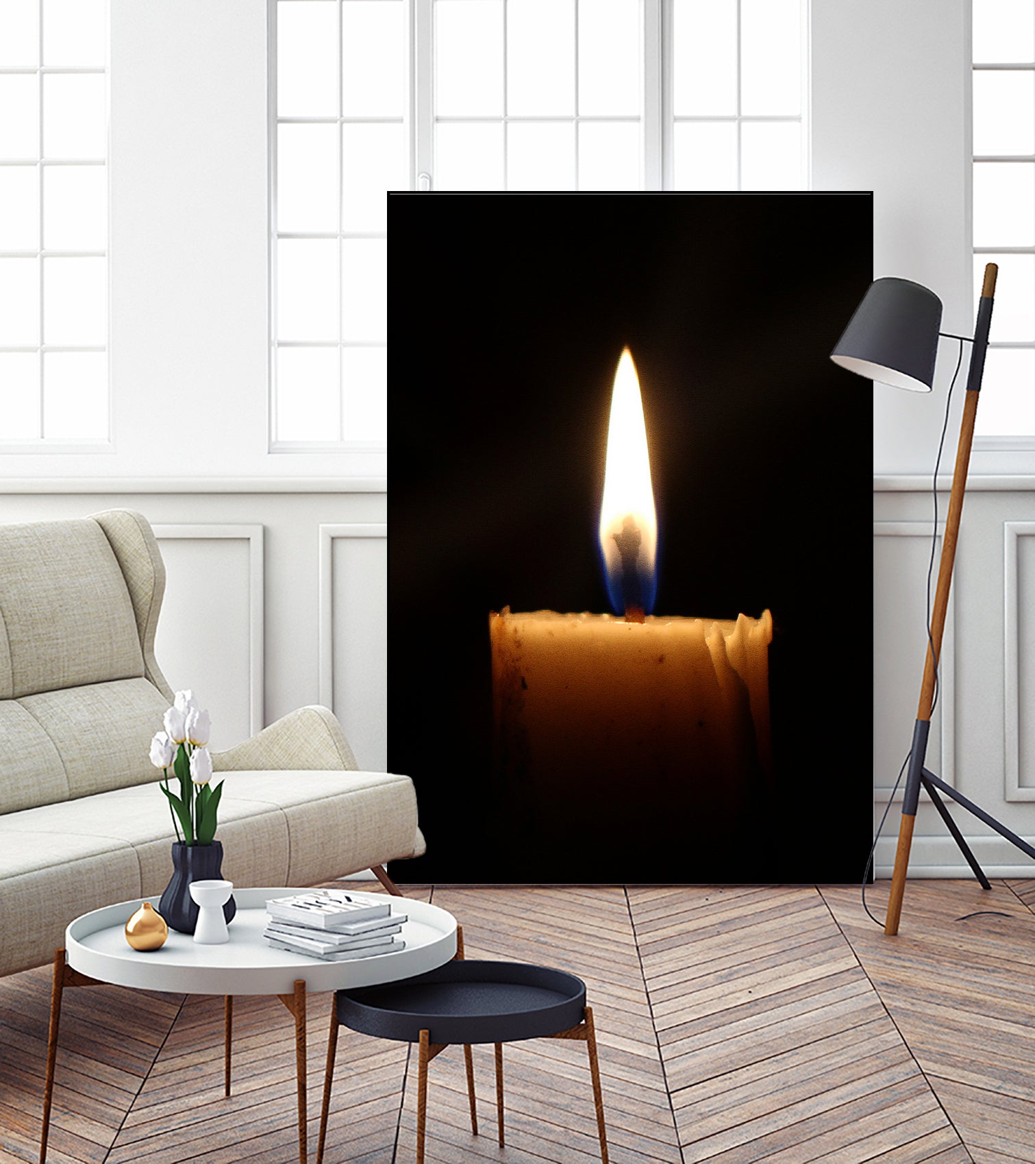 candle light burn by Ronny Sefria on GIANT ART - black photo illustration