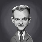 James Cagney by Rob Snow on GIANT ART - gray digital painting