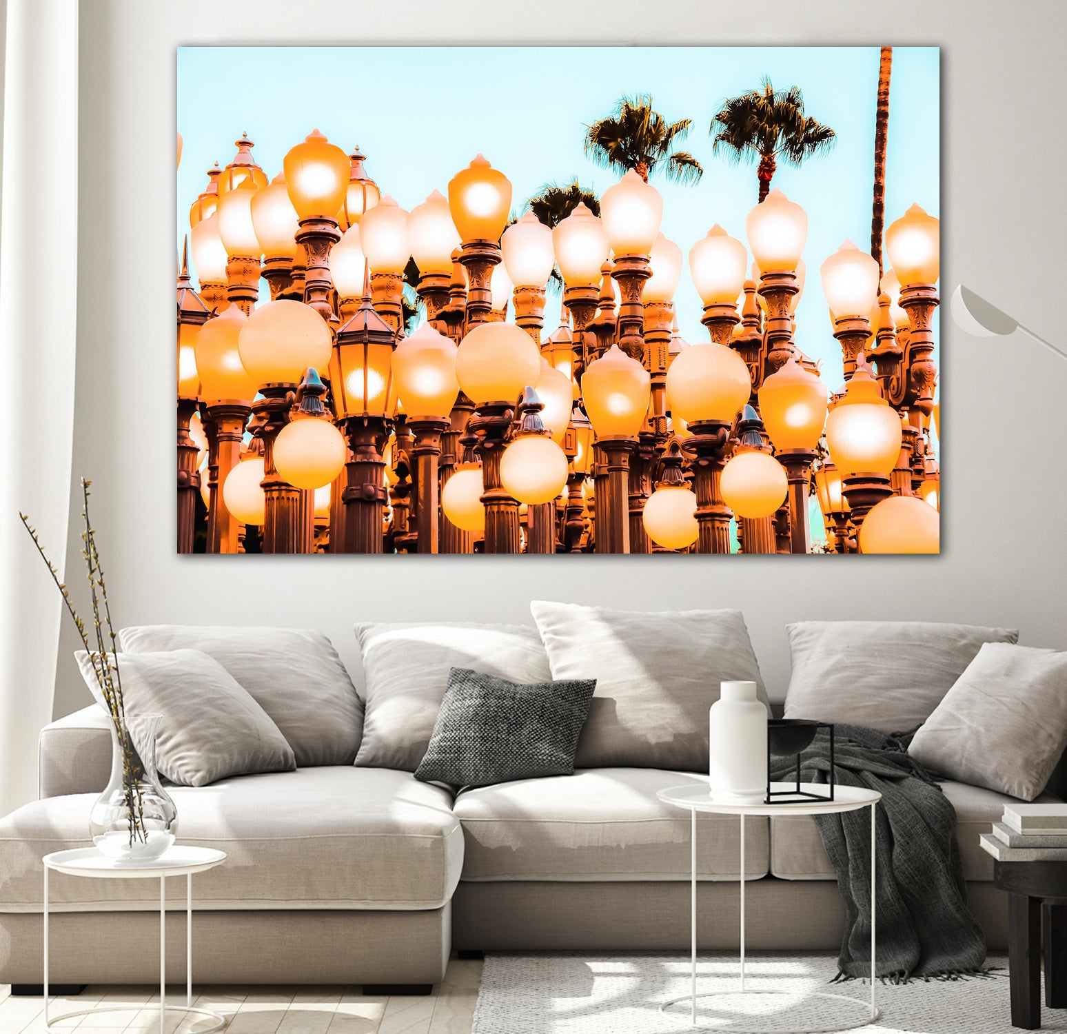 Urban Lights at LACMA art museum, Los Angeles by sutee monchitnukul on GIANT ART - orange photo manipulation