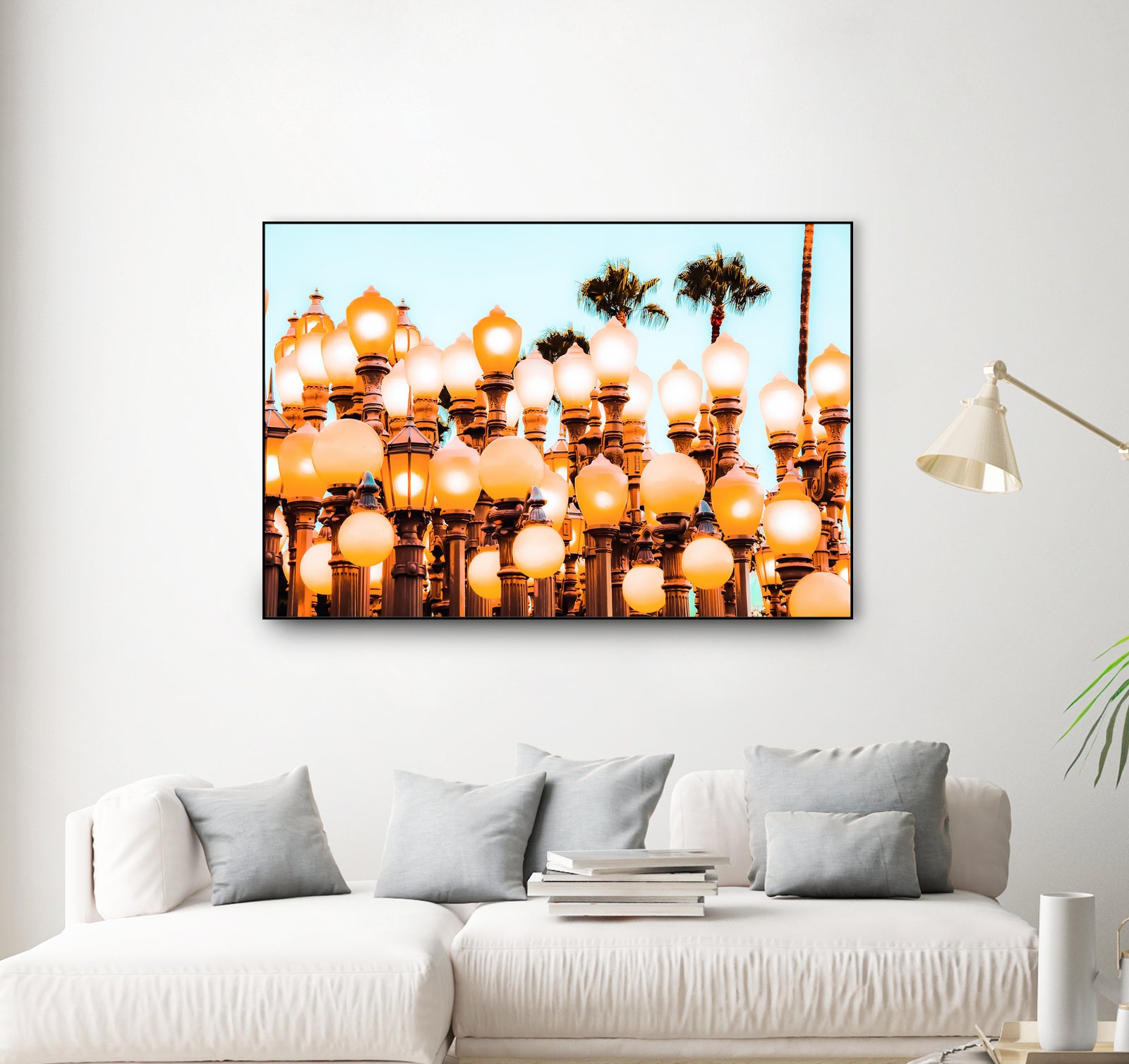 Urban Lights at LACMA art museum, Los Angeles by sutee monchitnukul on GIANT ART - orange photo manipulation