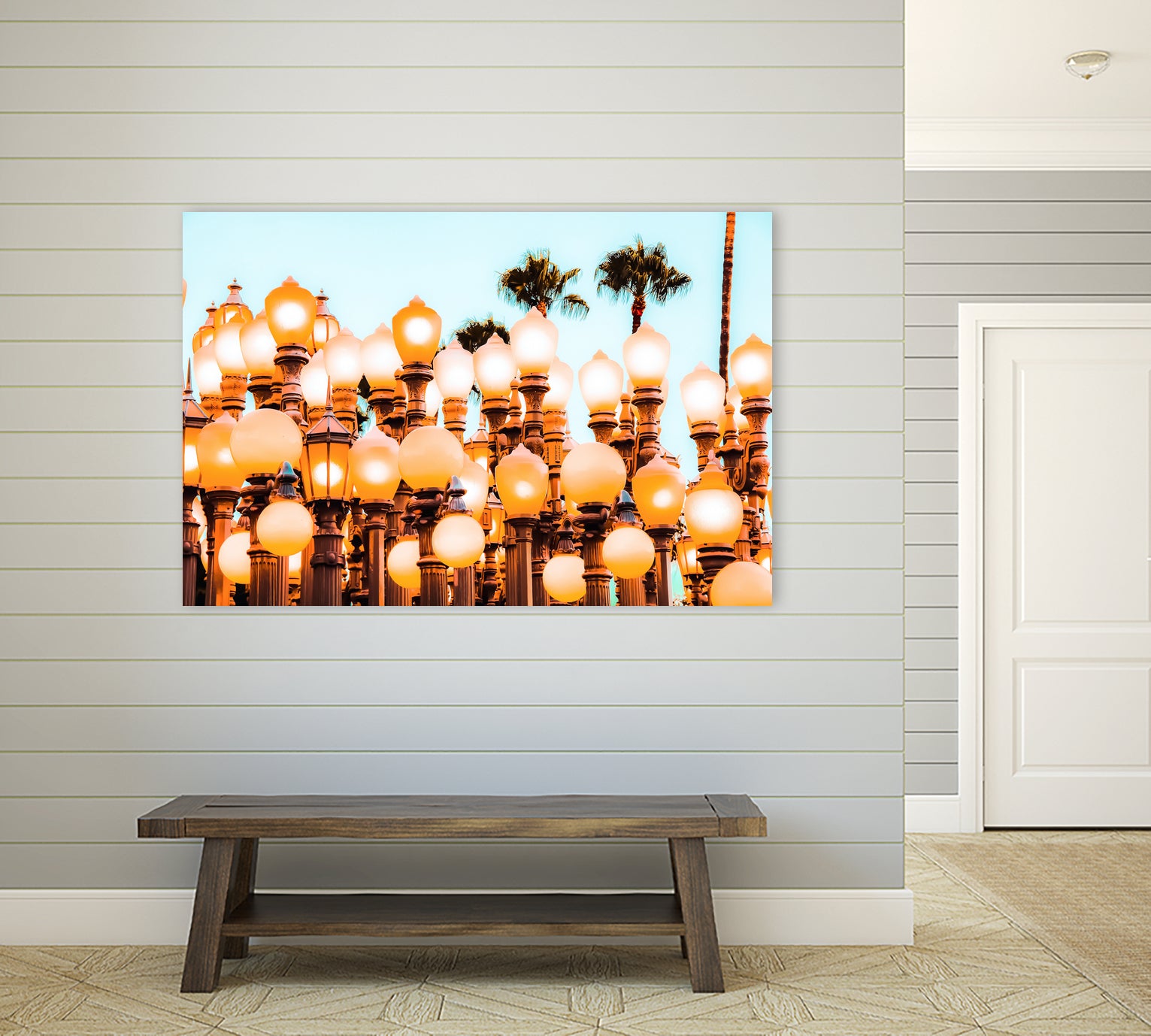 Urban Lights at LACMA art museum, Los Angeles by sutee monchitnukul on GIANT ART - orange photo manipulation