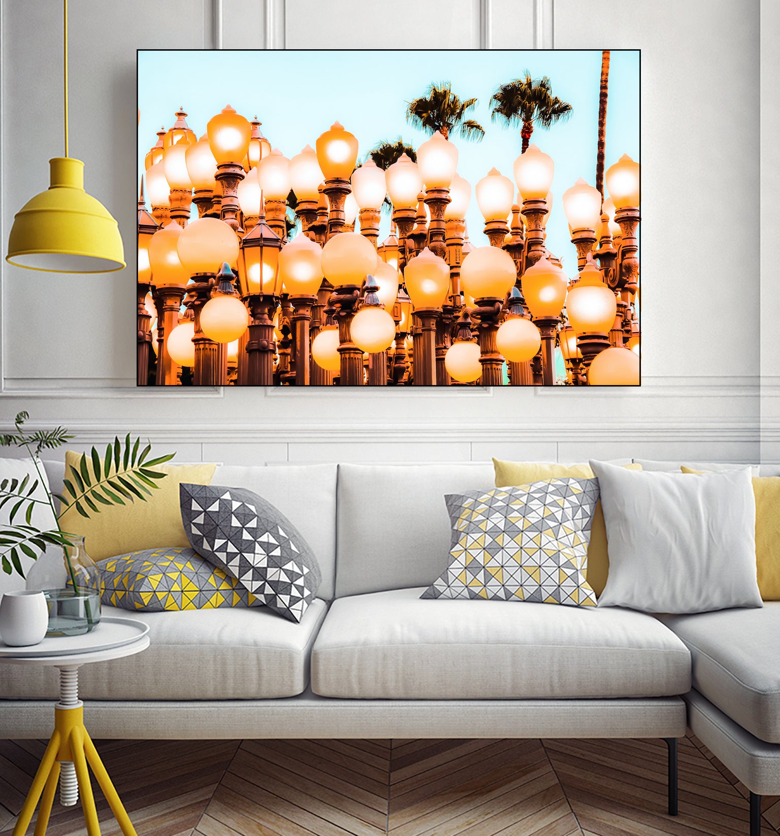 Urban Lights at LACMA art museum, Los Angeles by sutee monchitnukul on GIANT ART - orange photo manipulation