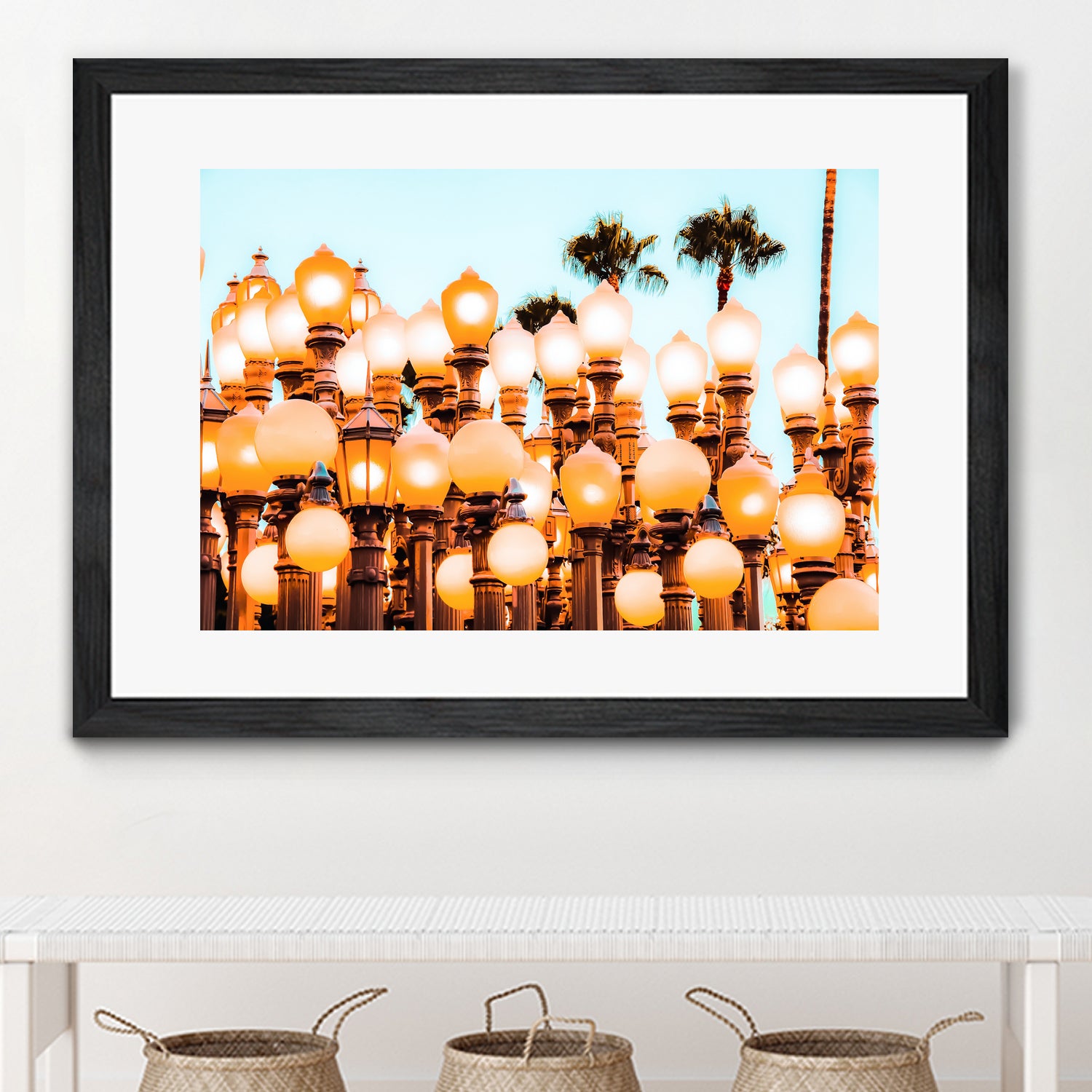 Urban Lights at LACMA art museum, Los Angeles by sutee monchitnukul on GIANT ART - orange photo manipulation